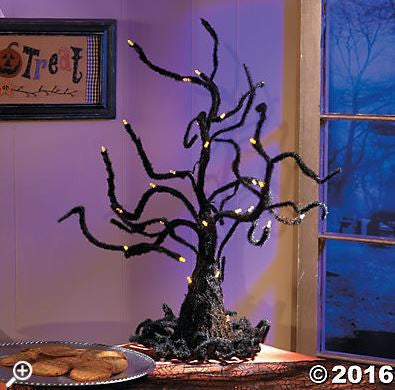 Wire Ghost Tree with LED Lights